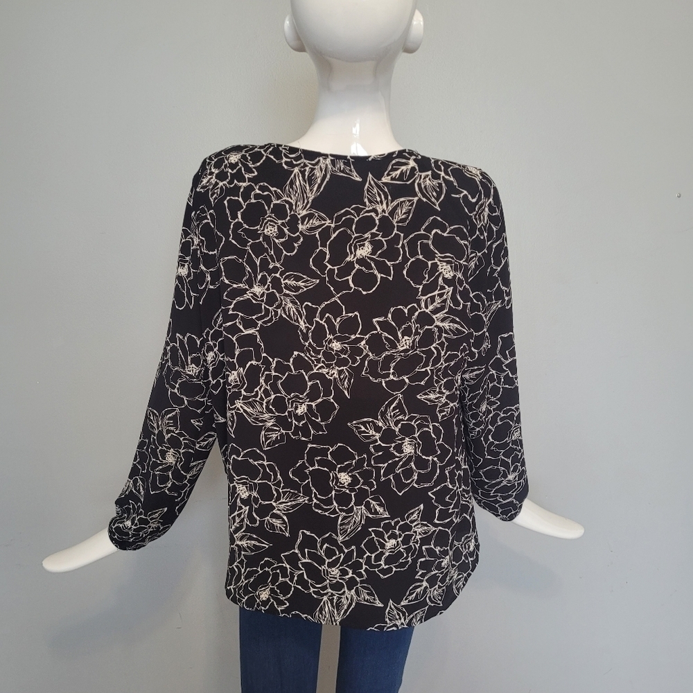 Pleione Floral Blouse, VGUC, Size L - Picture 3 of 6